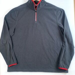 STARTER Men’s 1/4 Zip Grey Pullover Fleece Sweater Size Large 42-44